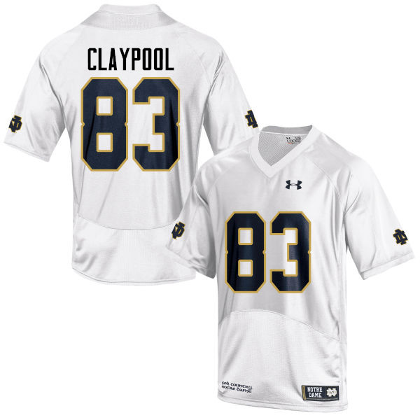 Men #83 Chase Claypool Notre Dame Fighting Irish College Football Jerseys-White